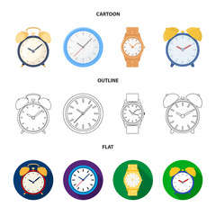 Vector illustration of time and hour logo. Set of time and business vector icon for stock.