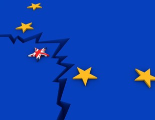 Britain leaves the EU, the rift between them