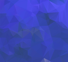 Abstract low poly background of triangles in blue colors