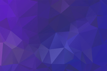 Abstract low poly background of triangles in blue colors