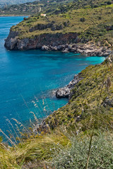 The cristal clear waters of the sea at the Oasi dello Zingaro natural reserve, San Vito Lo Capo, Sicily