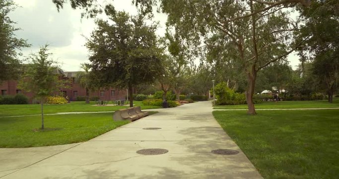 Motion stock footage of a university campus