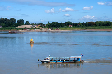 Passenger boats in Thailand Used for passenger crossing the Mekong River