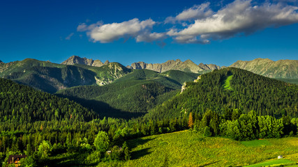 Fototapeta na wymiar Sunset in summer Tatra mountains in Poland, Europe