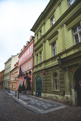 Fototapeta na wymiar Prague Winter Markets River