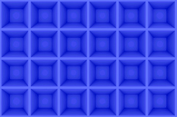 3d rendering of blue square combs