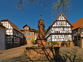 In der Altstadt von Breuberg im Odenwald in Hessen, Deutschland 