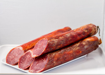 tenderloin on a tray and cut