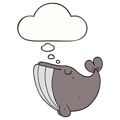 cartoon whale and thought bubble