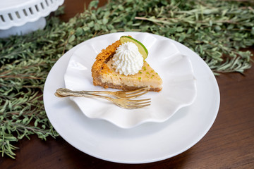 slice of lemon cheese cake