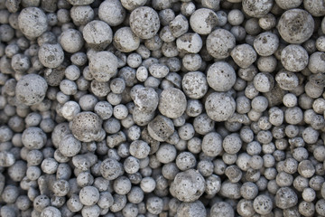 granulated foam glass balls grey