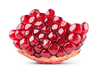 Pomegranate. Pomegranate isolated on white background. With clipping path. Full depth of field.
