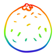 rainbow gradient line drawing cartoon tomato