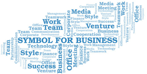 Fototapeta premium Symbol For Business word cloud. Collage made with text only.