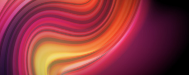 Flowing liquid colors - modern colorful flow poster. Wave liquid shapes. Art design for your design project