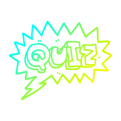cold gradient line drawing cartoon font quiz