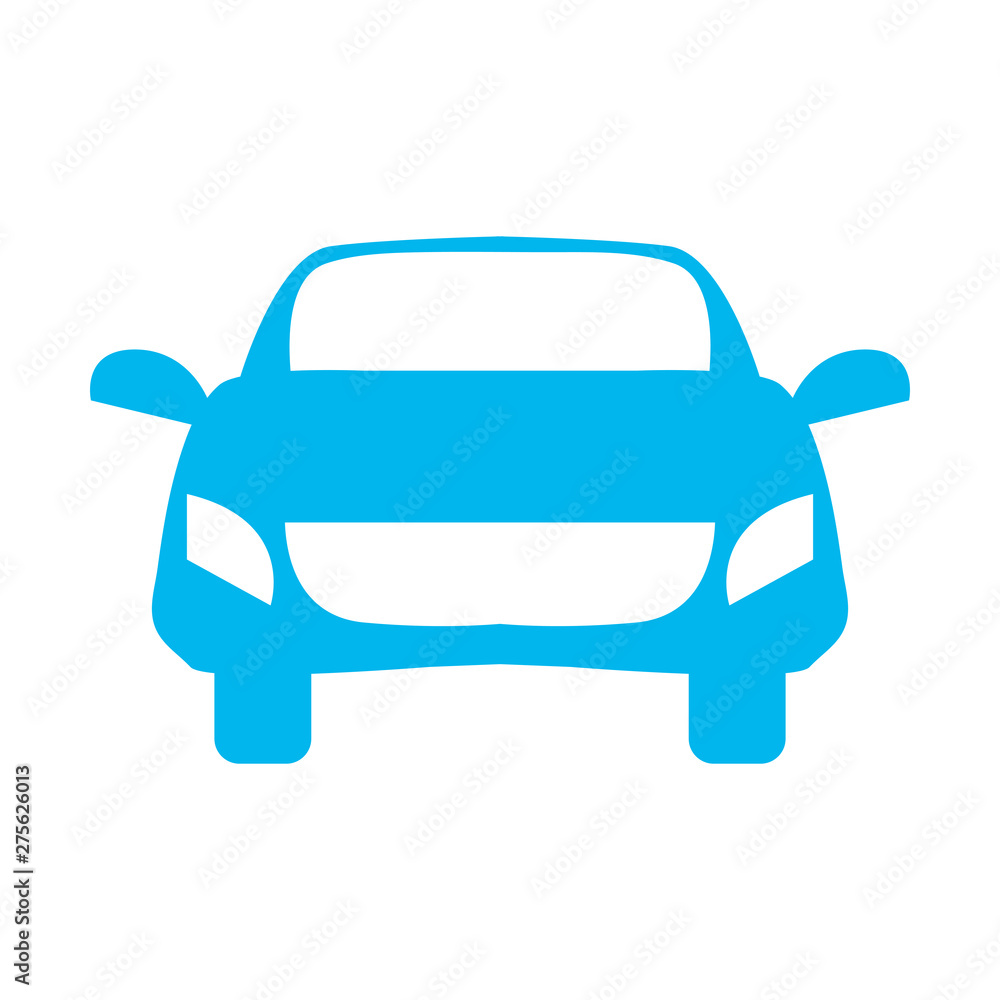 Canvas Prints car vehicle front view icon vector ilustration