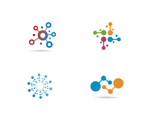 molecule logo vector icon illustration