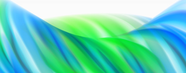 Glossy colorful liquid waves abstract background,, modern techno lines