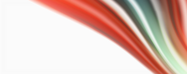 Modern Liquid color flow on white - colorful flow poster. Techno Wave Liquid shape in white color background. Design for your design project