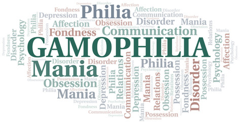 Gamophilia word cloud. Type of Philia.
