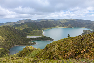 Crater Lake Lagoa do Fogo, Sao Miguel Island, Azores