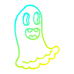 cold gradient line drawing cartoon spooky ghost