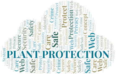 Plant Protection word cloud. Wordcloud made with text only.