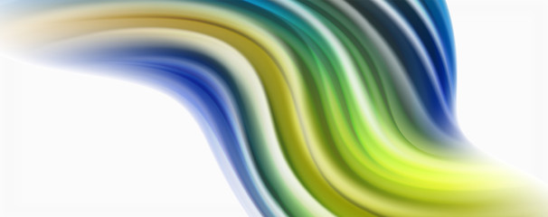 Glossy colorful liquid waves abstract background,, modern techno lines