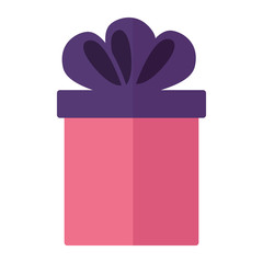 wrapped gift box on white background