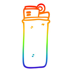 rainbow gradient line drawing cartoon disposable lighter