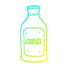 cold gradient line drawing cartoon chocolate milk