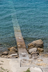 Unterwasser Stromleitung durch das Mittelmeer in Kroatien