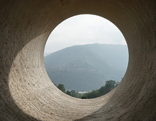 View from a round whole