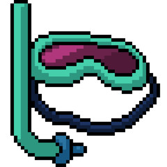 Obraz premium vector pixel art dive goggle
