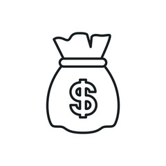 money bag vector icon