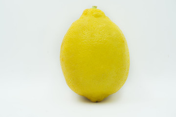lemon with slices isolated on white background. healthy food