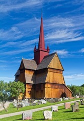 Fototapeta na wymiar Stave church in Ringebu in Norway
