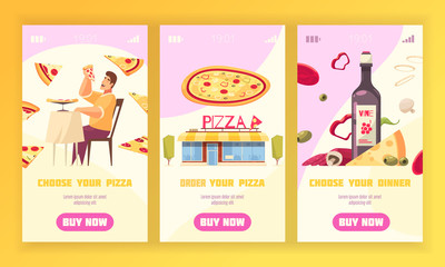 Pizza Vertical Banner Set