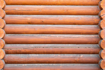 The wall of the house of wooden lumber