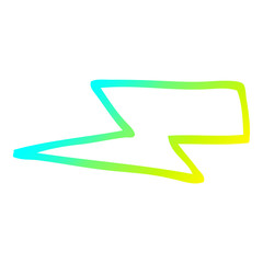cold gradient line drawing cartoon  lightening bolts