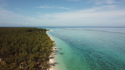 Drohnenflug über Mauritius