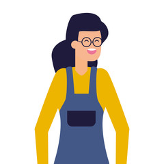 woman character female on white background