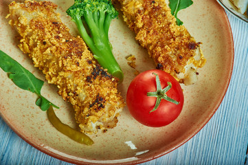 Fried Cod in Coconut Curry Flakes