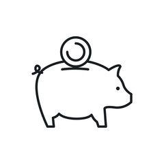 piggy bank vector icon