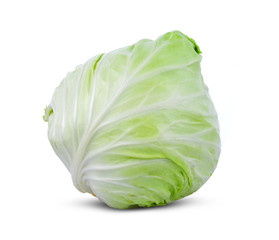 Cabbage (Brassica oleracea var) isolated on white background