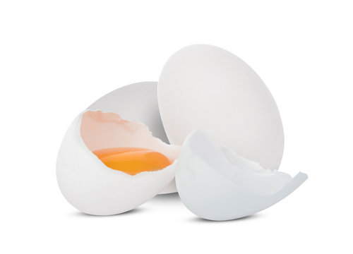 Duck egg isolated on white background.