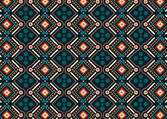 Illustration based on aboriginal style of seamless pattern background.