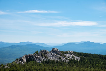 View from the top of the mountain to the national park. Photo wallpaper