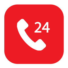call center 24 hour vector icon logo template